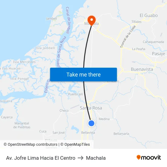 Av. Jofre Lima Hacia El Centro to Machala map