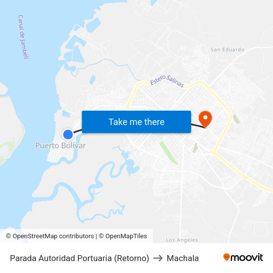 Parada Autoridad Portuaria (Retorno) to Machala map