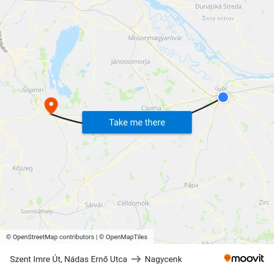 Szent Imre Út, Nádas Ernő Utca to Nagycenk map