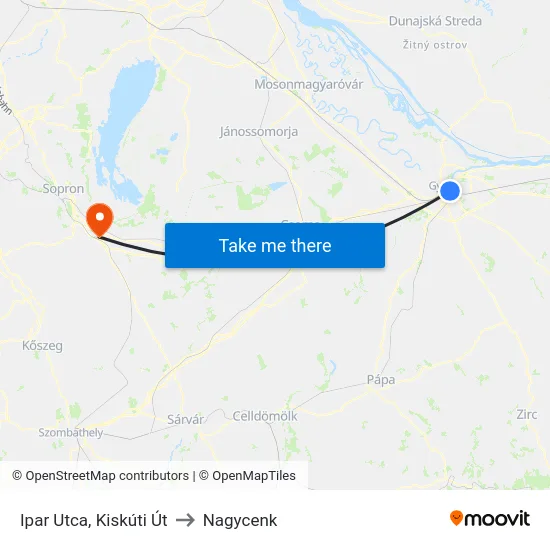 Ipar Utca, Kiskúti Út to Nagycenk map