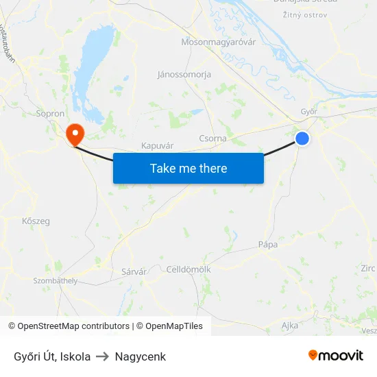 Győri Út, Iskola to Nagycenk map