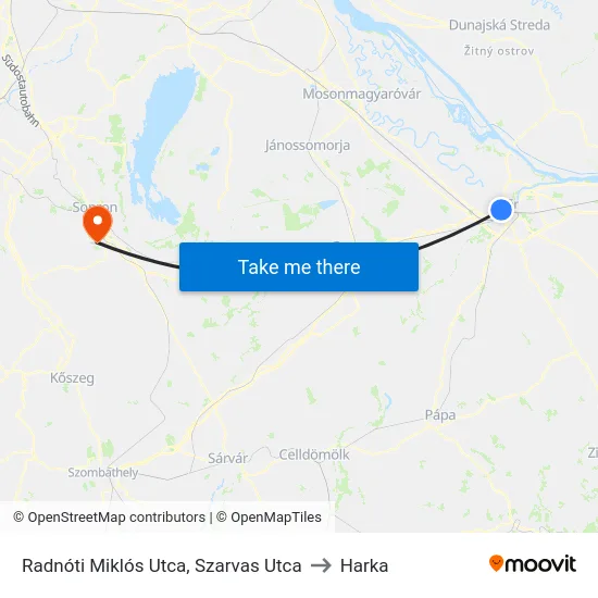 Radnóti Miklós Utca, Szarvas Utca to Harka map