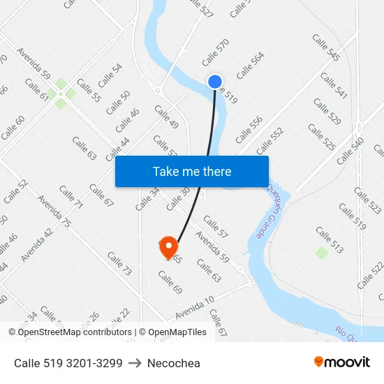 Calle 519 3201-3299 to Necochea map