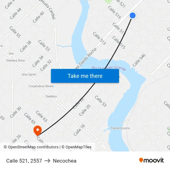 Calle 521, 2557 to Necochea map