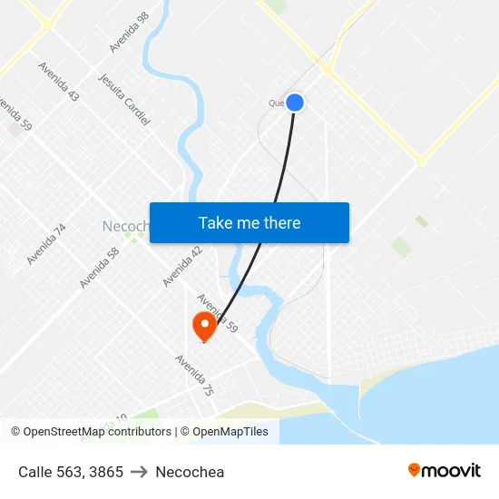 Calle 563, 3865 to Necochea map
