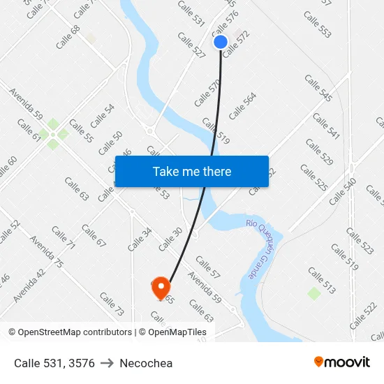 Calle 531, 3576 to Necochea map