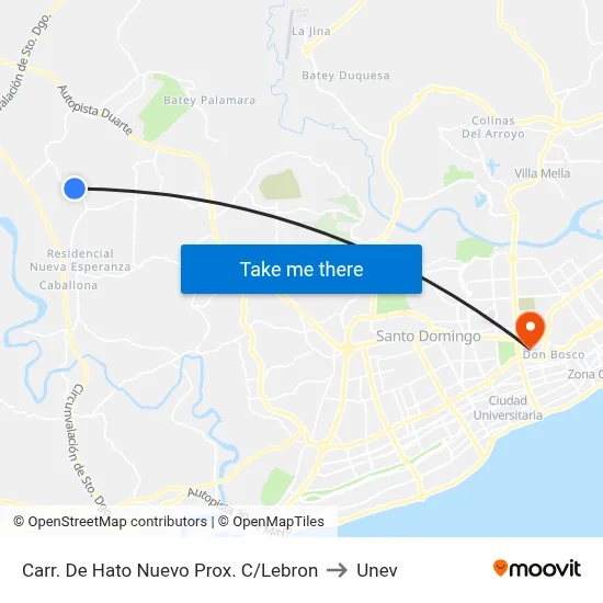 Carr. De Hato Nuevo Prox. C/Lebron to Unev map
