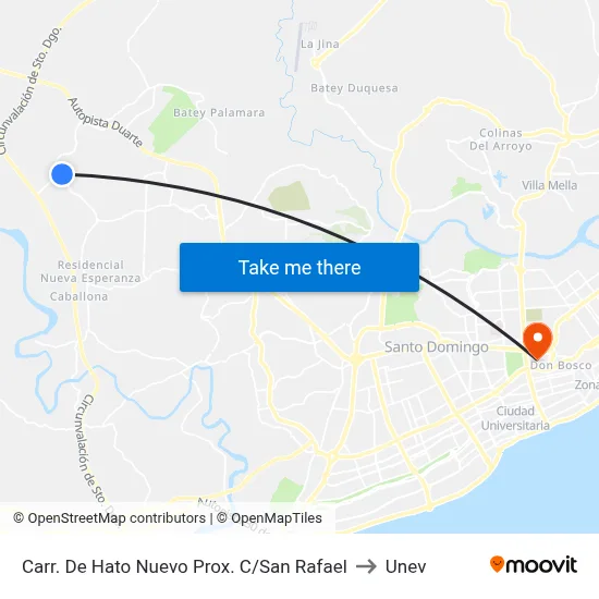 Carr. De Hato Nuevo Prox. C/San Rafael to Unev map
