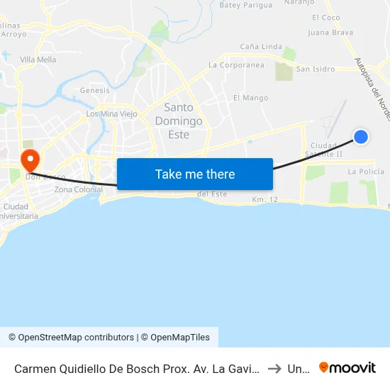 Carmen Quidiello De Bosch Prox. Av. La Gaviota to Unev map