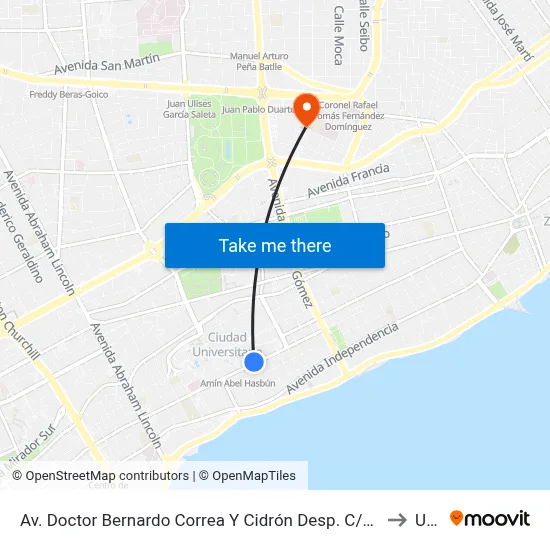 Av. Doctor Bernardo Correa Y Cidrón Desp. C/Cristobal De Llerenas to Unev map