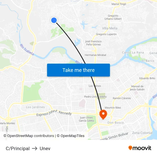 C/Principal to Unev map