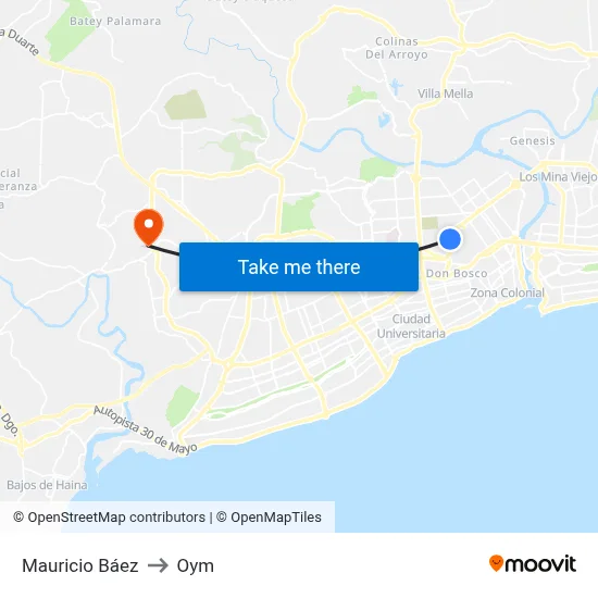 Mauricio Báez to Oym map