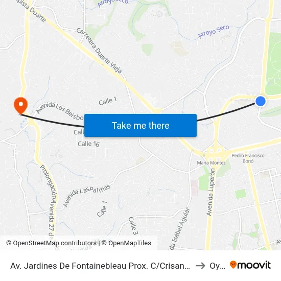 Av. Jardines De Fontainebleau Prox. C/Crisantemos to Oym map