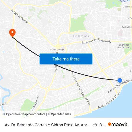 Av. Dr. Bernardo Correa Y Cidron Prox. Av. Abraham Lincoln to Oym map