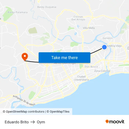 Eduardo Brito to Oym map