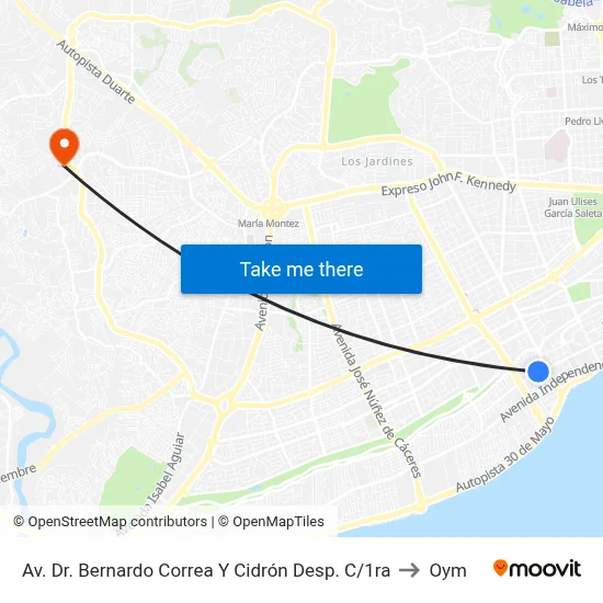 Av. Dr. Bernardo Correa Y Cidrón Desp. C/1ra to Oym map