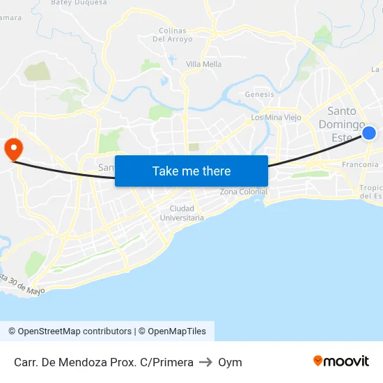 Carr. De Mendoza Prox. C/Primera to Oym map