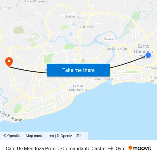 Carr. De Mendoza Prox. C/Comandante Castro to Oym map