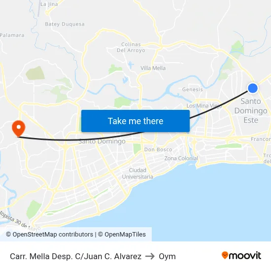 Carr. Mella Desp. C/Juan C. Alvarez to Oym map