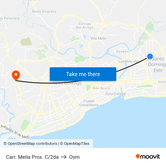 Carr. Mella Prox. C/2da to Oym map