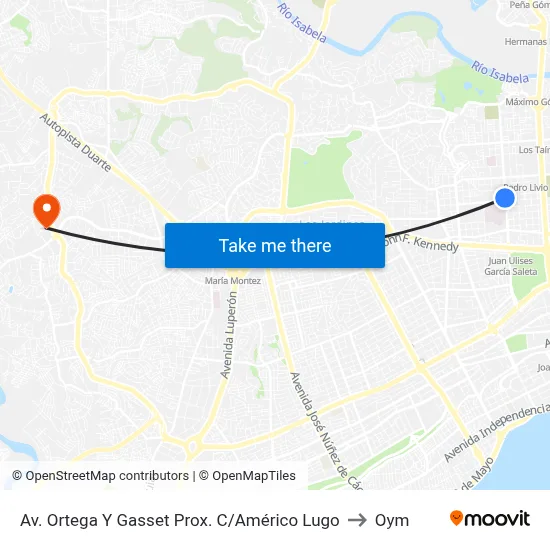 Av. Ortega Y Gasset Prox. C/Américo Lugo to Oym map