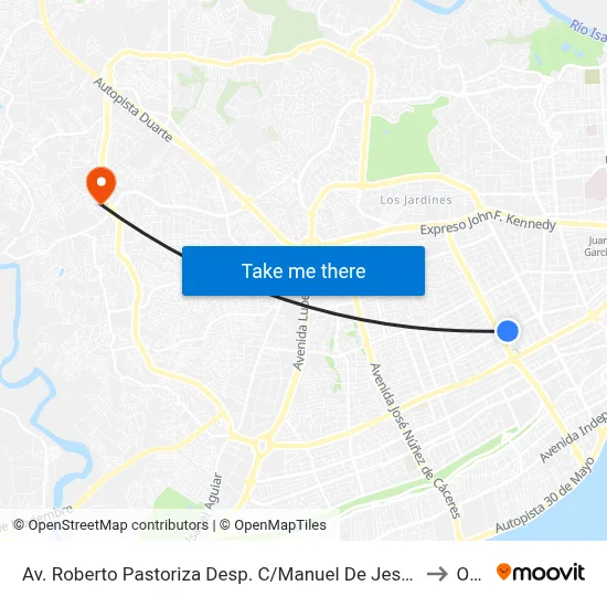 Av. Roberto Pastoriza Desp. C/Manuel De Jesús Troncoso to Oym map