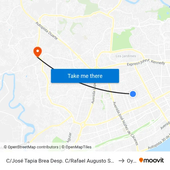 C/José Tapia Brea Desp. C/Rafael Augusto Sánchez to Oym map