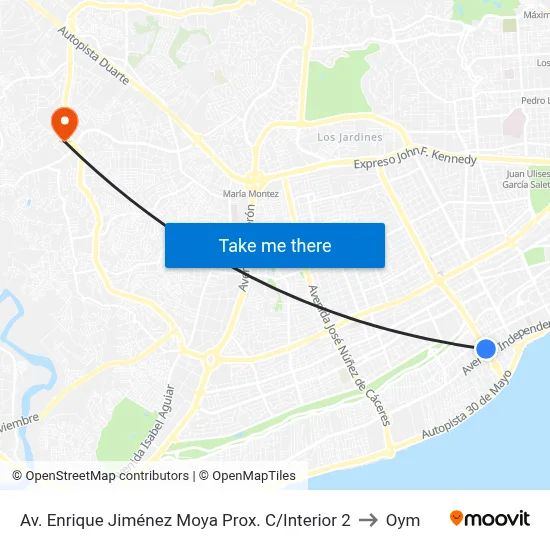 Av. Enrique Jiménez Moya Prox. C/Interior 2 to Oym map