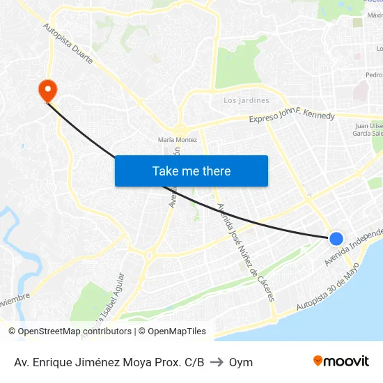 Av. Enrique Jiménez Moya Prox. C/B to Oym map