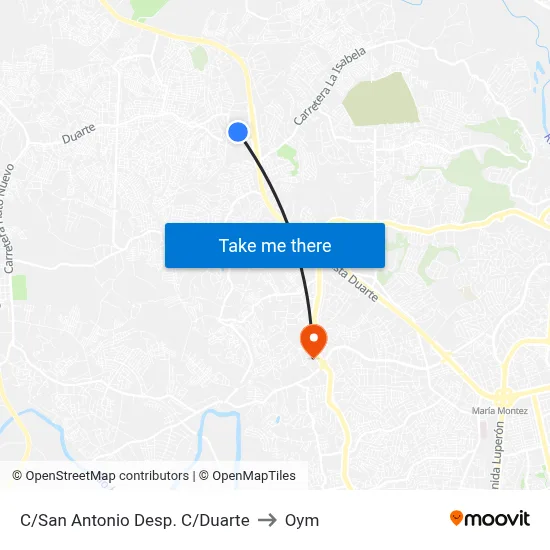 C/San Antonio Desp. C/Duarte to Oym map