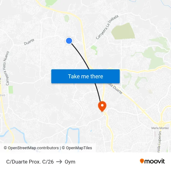 C/Duarte Prox. C/26 to Oym map