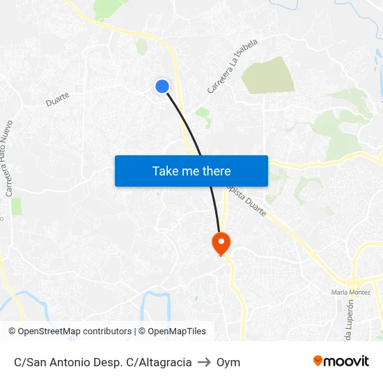 C/San Antonio Desp. C/Altagracia to Oym map