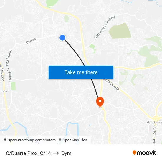 C/Duarte Prox. C/14 to Oym map