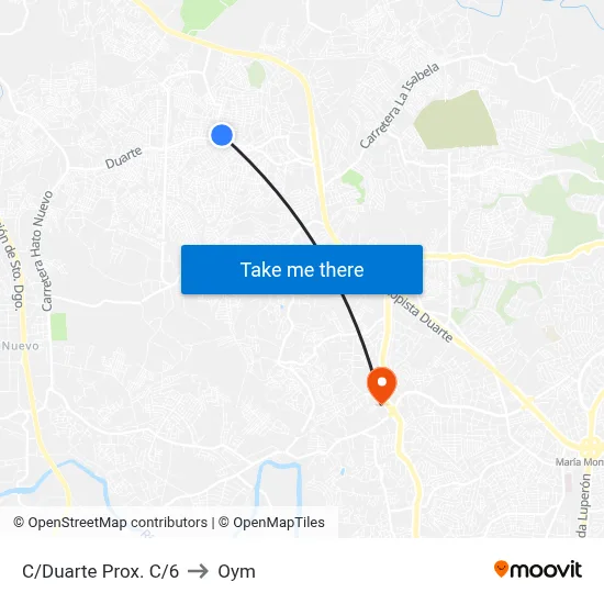 C/Duarte Prox. C/6 to Oym map