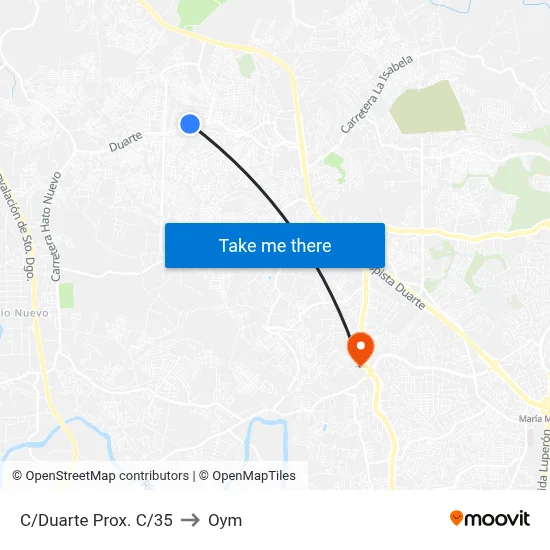 C/Duarte Prox. C/35 to Oym map