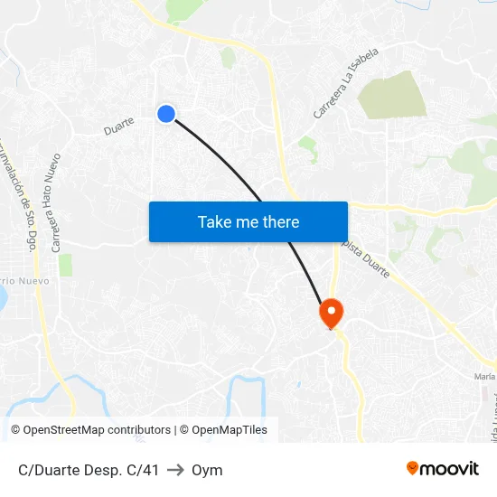 C/Duarte Desp. C/41 to Oym map