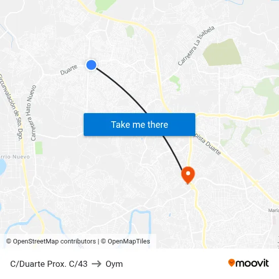 C/Duarte Prox. C/43 to Oym map