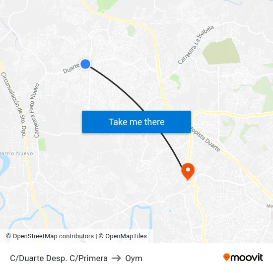 C/Duarte Desp. C/Primera to Oym map