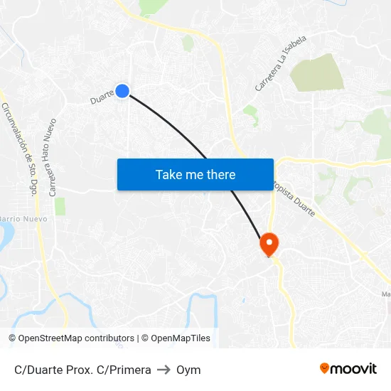 C/Duarte Prox. C/Primera to Oym map