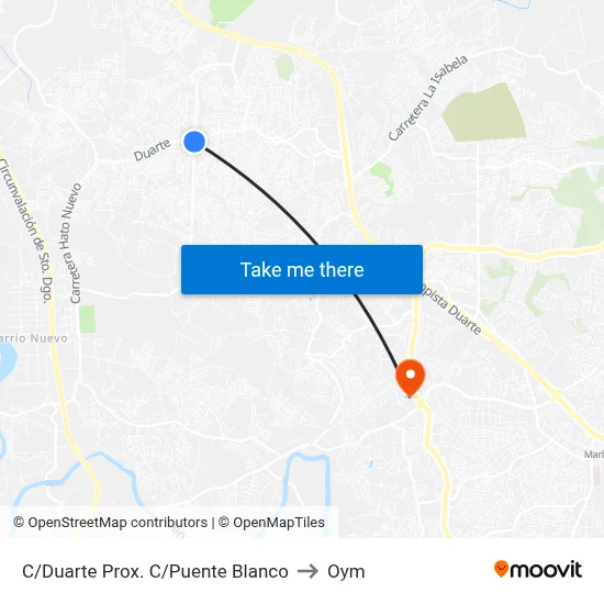 C/Duarte Prox. C/Puente Blanco to Oym map