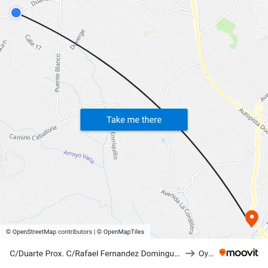 C/Duarte Prox. C/Rafael Fernandez Dominguez to Oym map