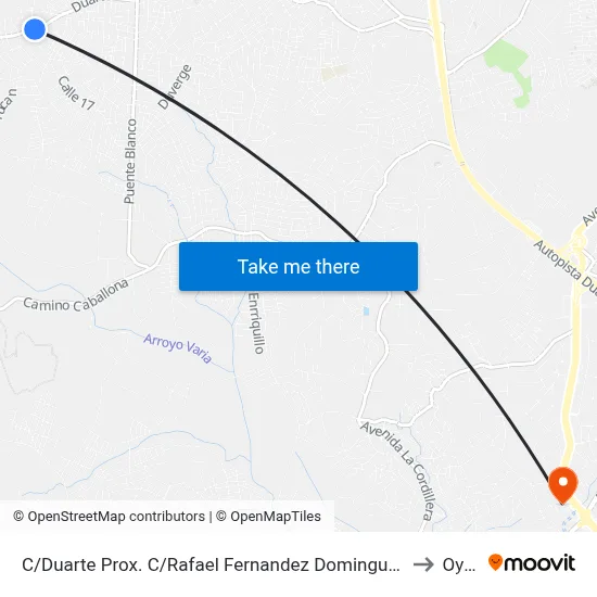 C/Duarte Prox. C/Rafael Fernandez Dominguez to Oym map