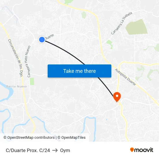 C/Duarte Prox. C/24 to Oym map