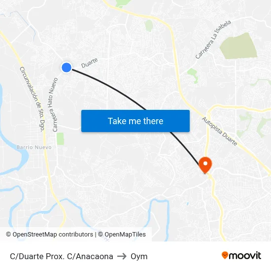 C/Duarte Prox. C/Anacaona to Oym map