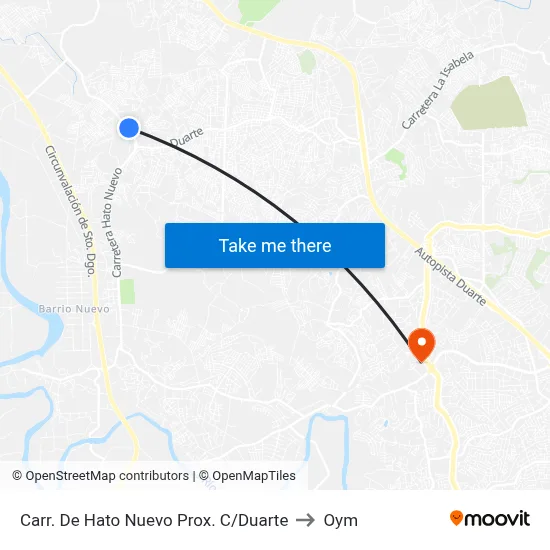 Carr. De Hato Nuevo Prox. C/Duarte to Oym map