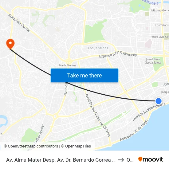Av. Alma Mater Desp. Av. Dr. Bernardo Correa Y Cidron to Oym map