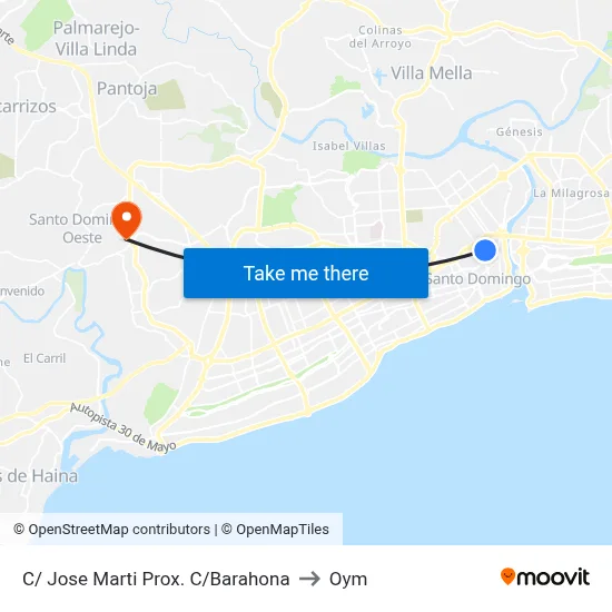 C/ Jose Marti Prox. C/Barahona to Oym map