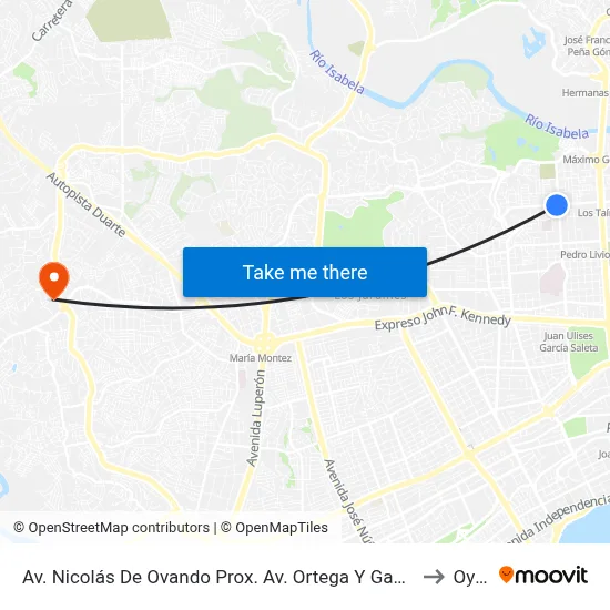 Av. Nicolás De Ovando Prox. Av. Ortega Y Gasset to Oym map
