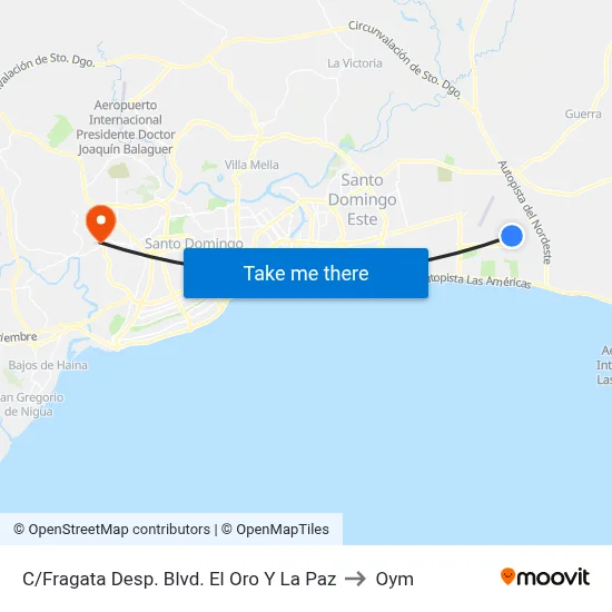 C/Fragata Desp. Blvd. El Oro Y La Paz to Oym map