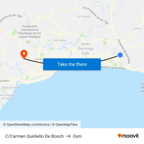 C/Carmen Quidiello De Bosch to Oym map